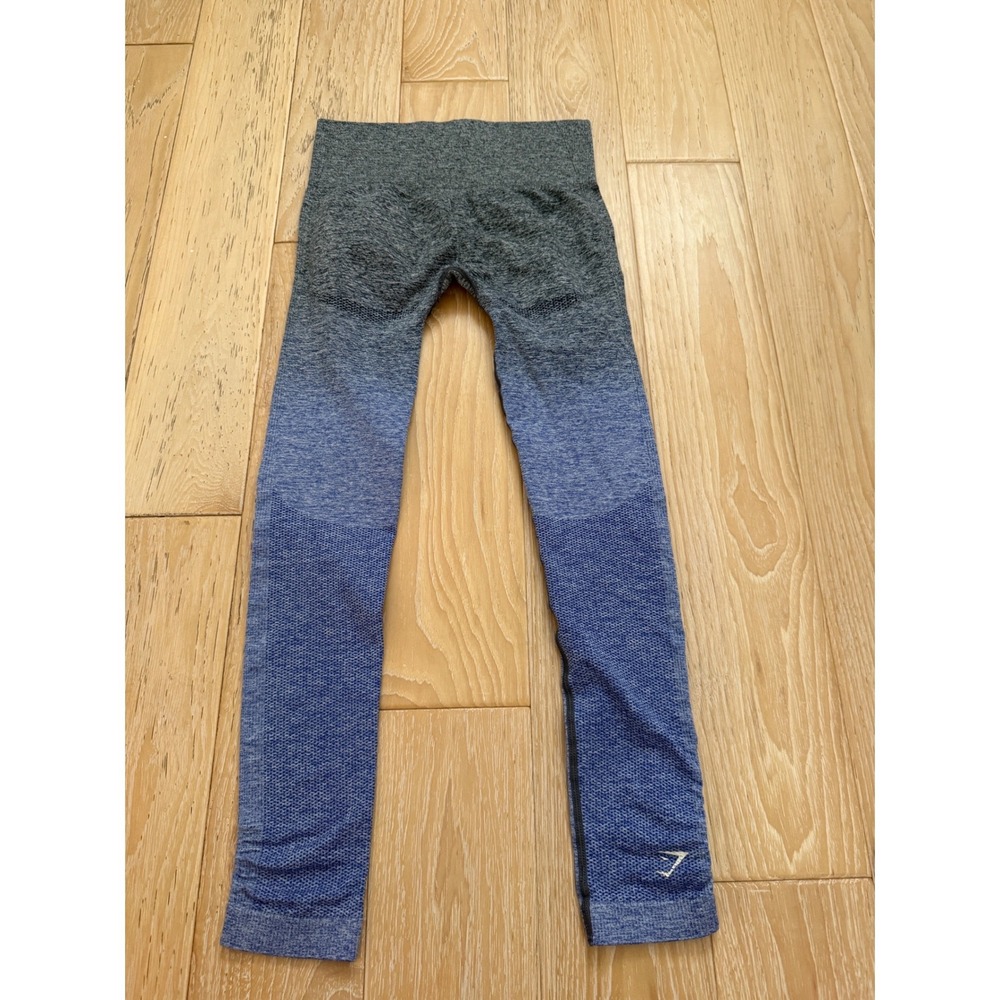 Gymshark Adapt Ombre Seamless Leggings Grey Blue High Waisted Workout Small - Picture 6 of 6